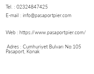 Pasaport Pier Hotel iletiim bilgileri